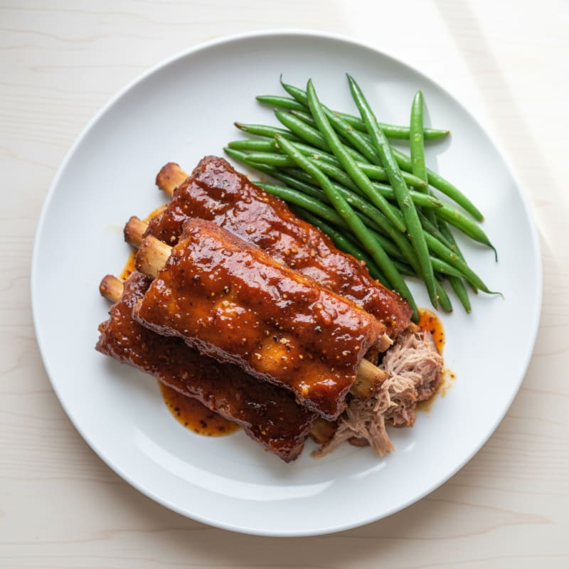 Slow-Cooked Pork Ribs with BBQ Glaze