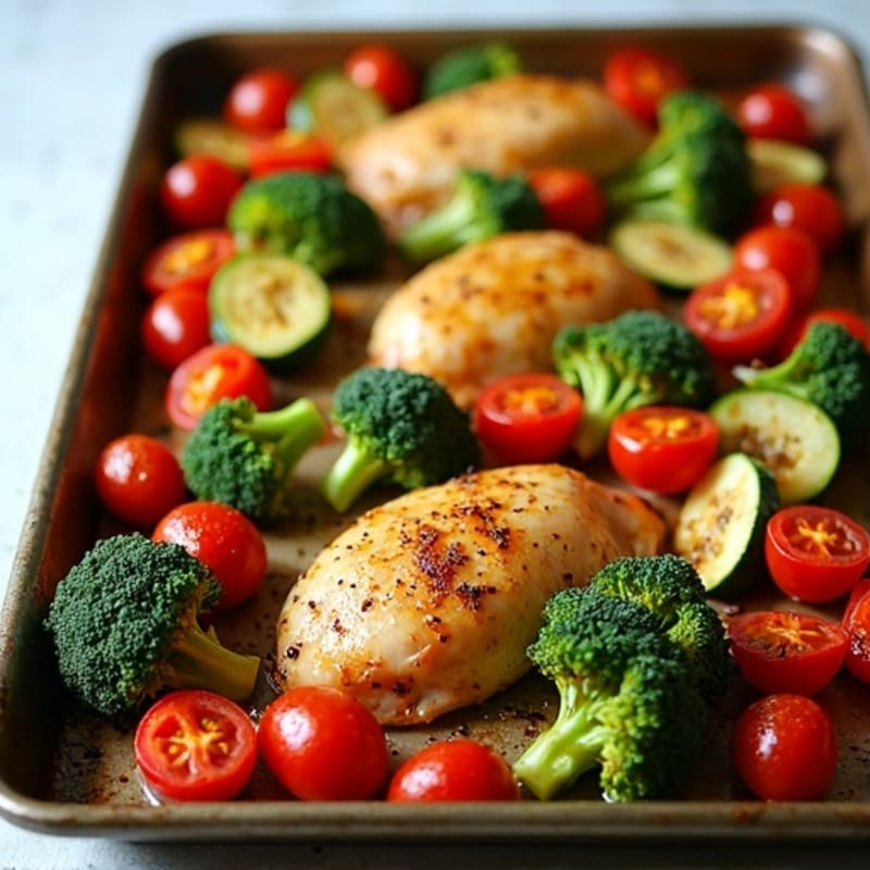 Sheet Pan Roasted Chicken and Crispy Vegetables
