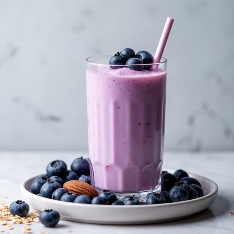 Creamy Almond Milk Blueberry Protein Shake
