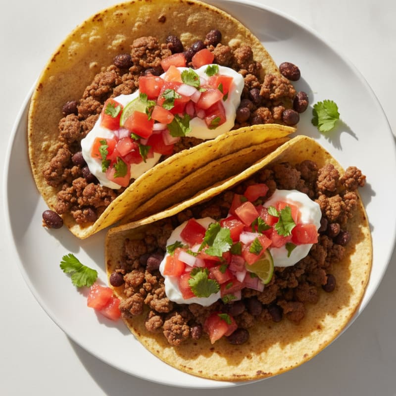 Ground Beef Tacos with Fresh Salsa