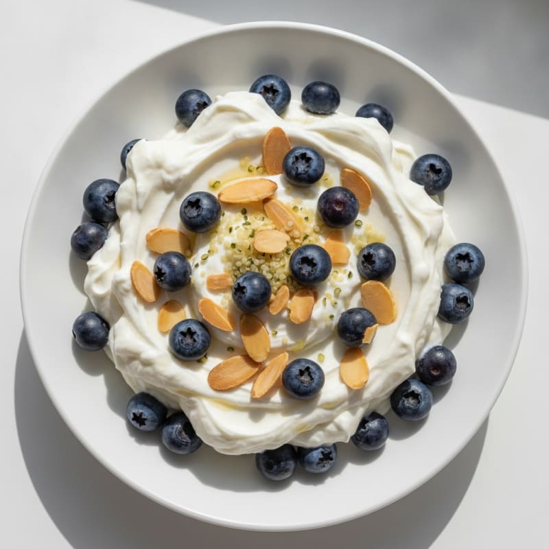 Greek Yogurt Protein Parfait with Berries and Almonds