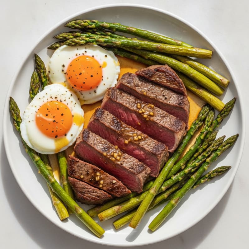 Seared Steak with Jammy Eggs