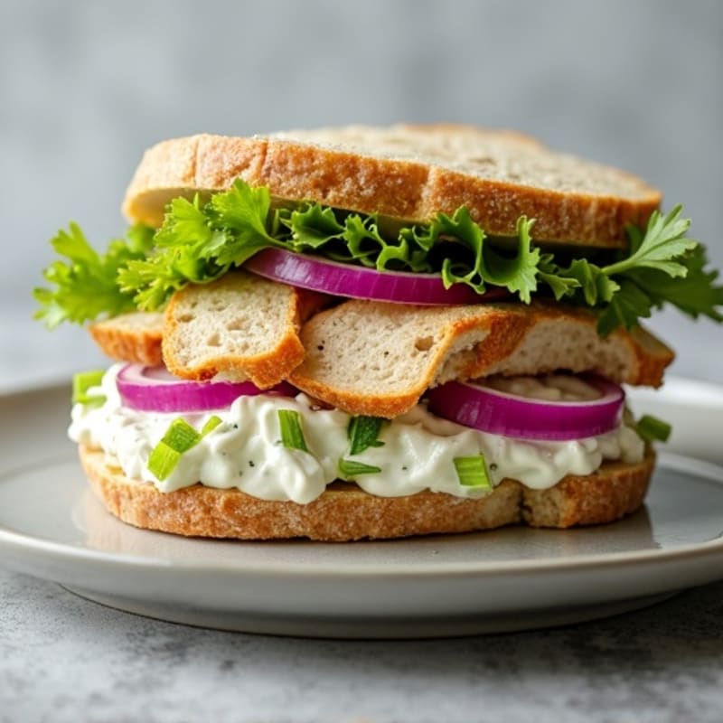 Herb-Roasted Chicken and Greek Yogurt Salad Sandwich
