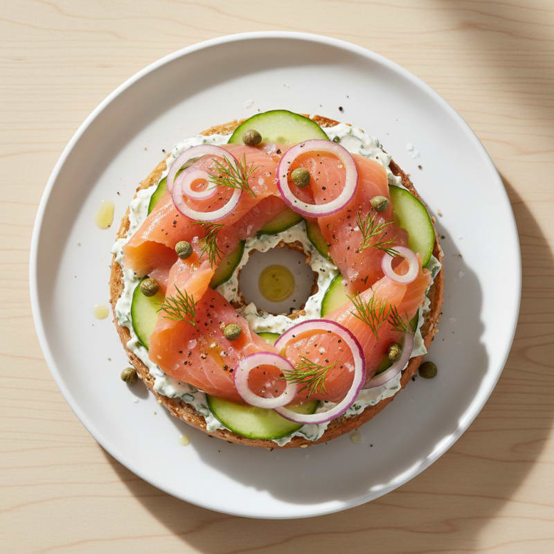Creamy Smoked Salmon Bagel