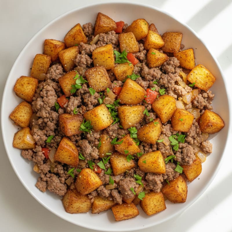 Ground Beef and Potato Power Bowl