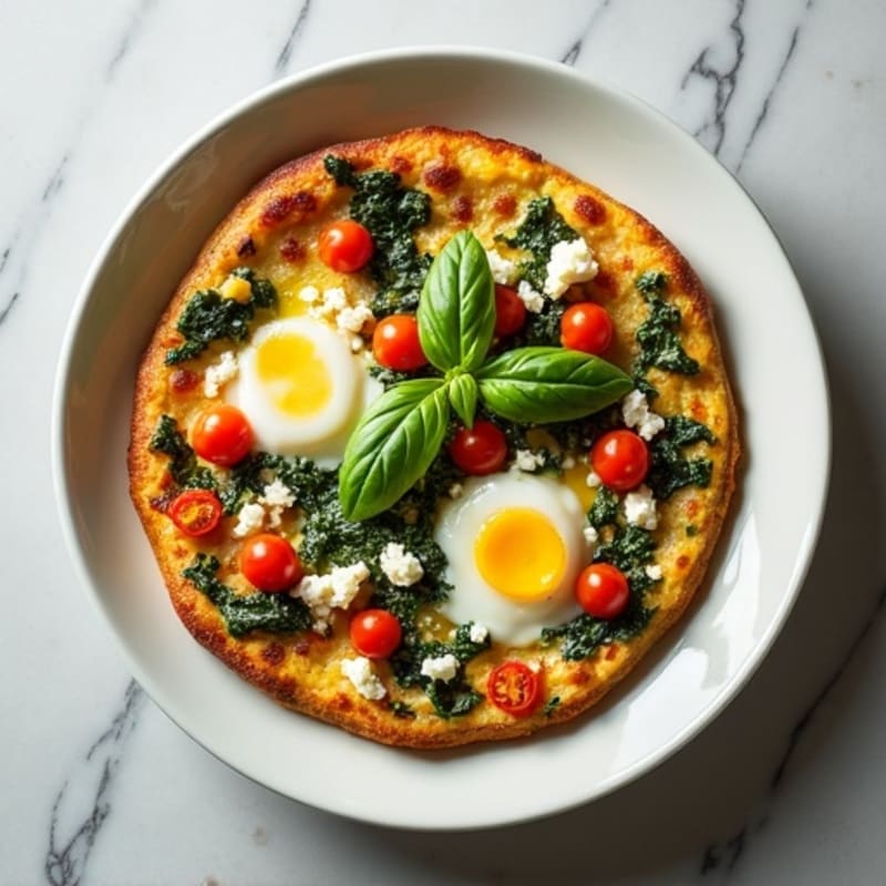 Herb-Roasted Tomato and Spinach Frittata