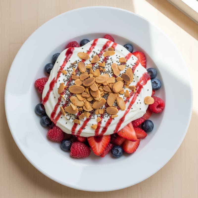 Greek Yogurt Protein Parfait with Mixed Berries