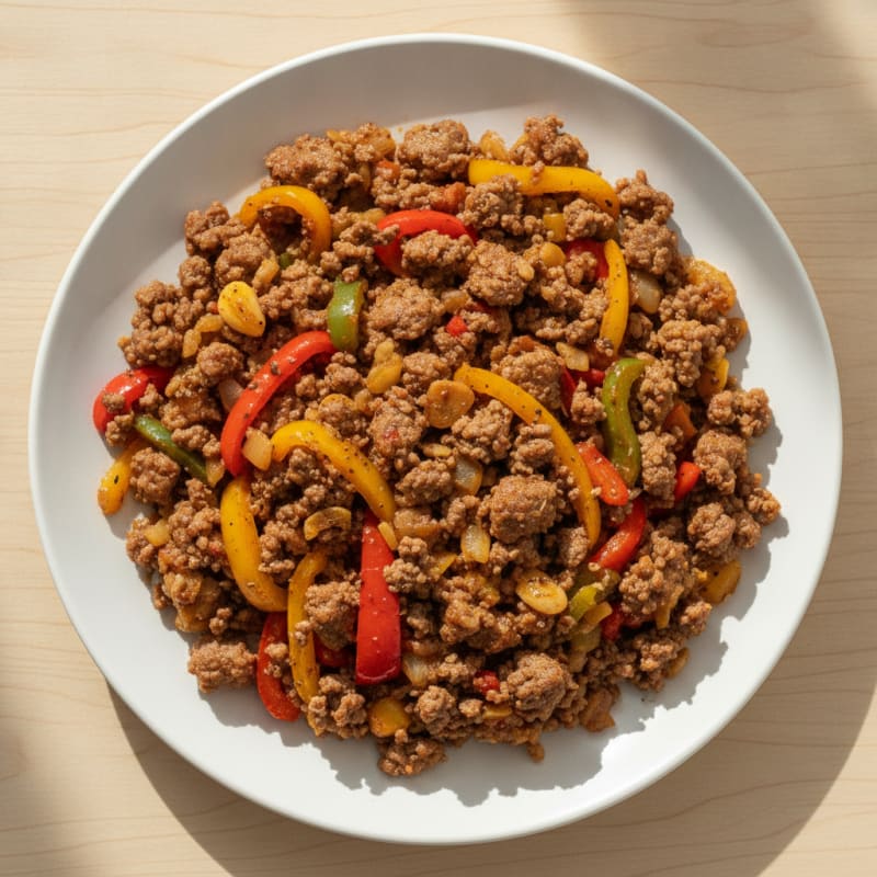 Ground Beef and Bell Pepper Skillet