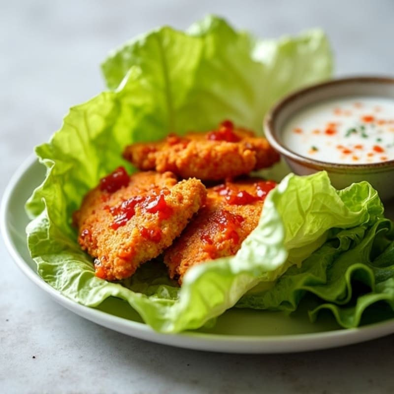 Crispy Buffalo Chicken Lettuce Wrap