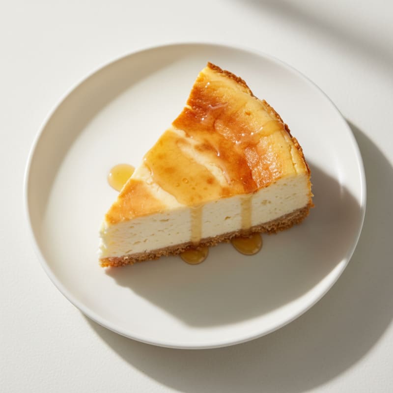 Silky Vanilla Greek Yogurt Protein Cheesecake