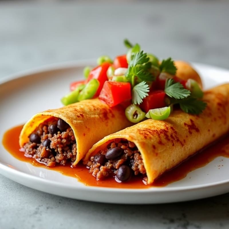 Lean Beef and Black Bean Enchiladas with Fresh Salsa
