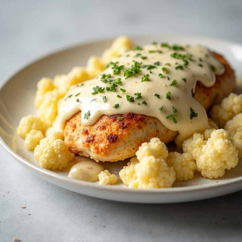Creamy Protein-Packed Cauliflower Alfredo Chicken