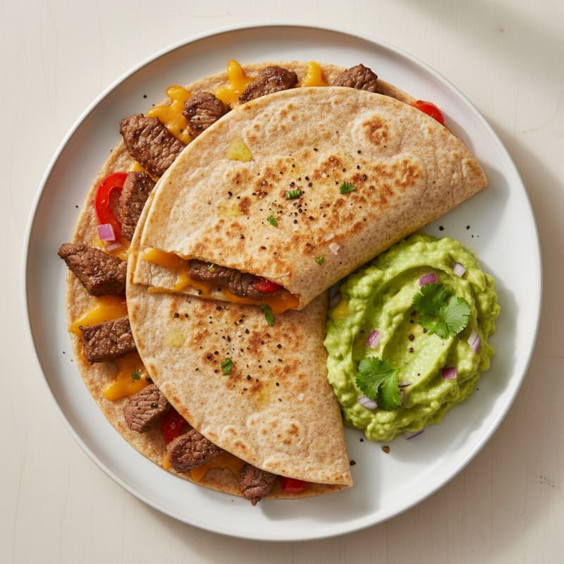 Carne Asada Quesadillas with Guacamole
