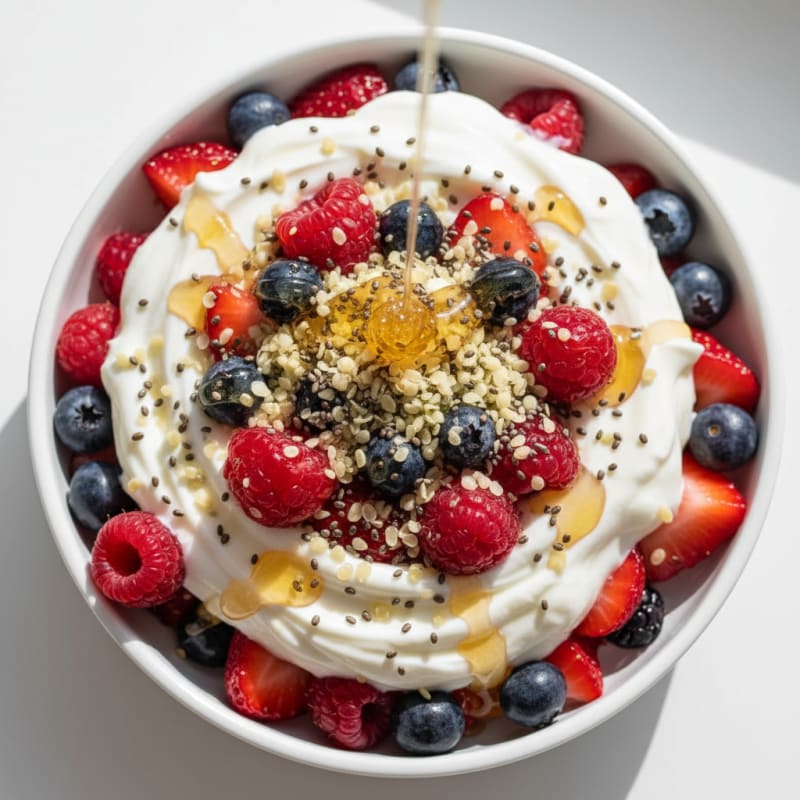 Creamy Greek Yogurt Protein Parfait with Mixed Berries