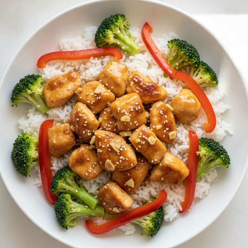 Clean Teriyaki Chicken and Rice Bowl