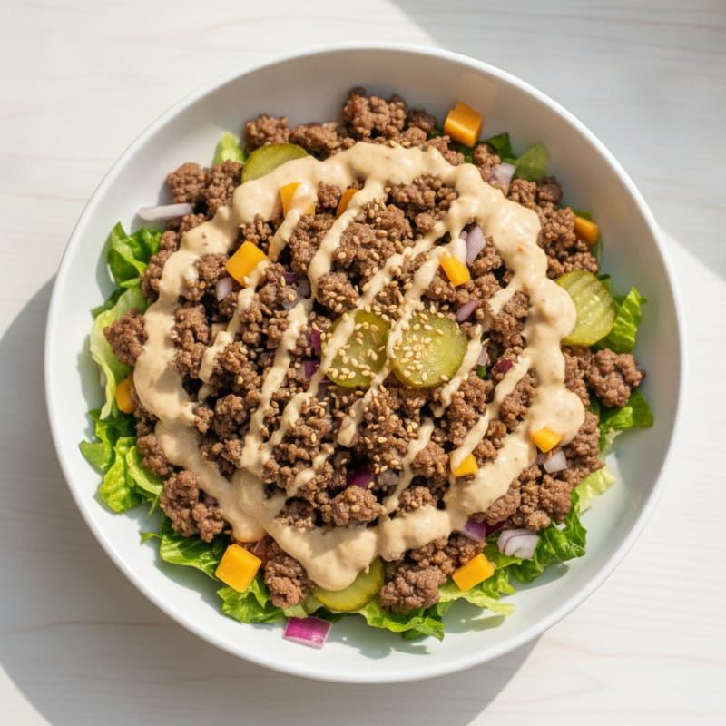 Big Mac Inspired Protein Bowl