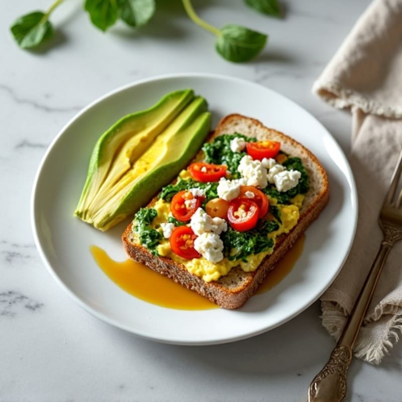 Egg White Scramble with Spinach and Feta