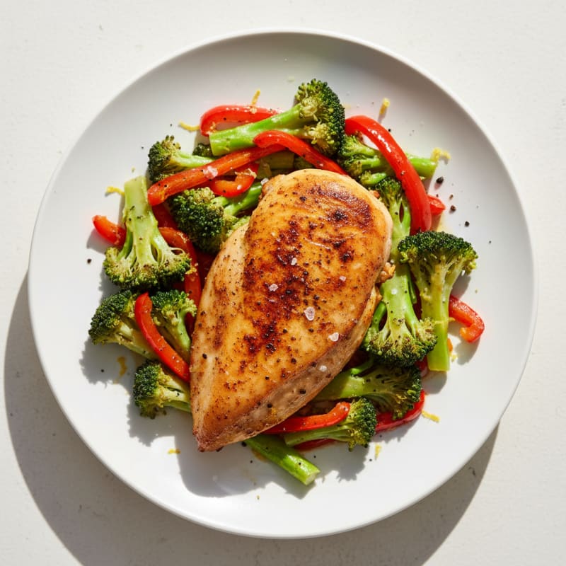 Crispy Roasted Chicken with Zesty Vegetables