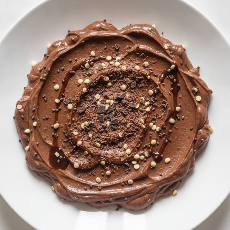 Silky Chocolate Protein Pudding with Chia Seeds