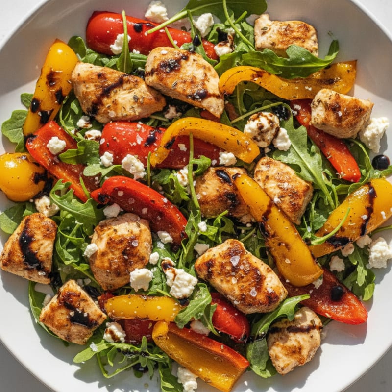 Roasted Bell Pepper and Feta Salad