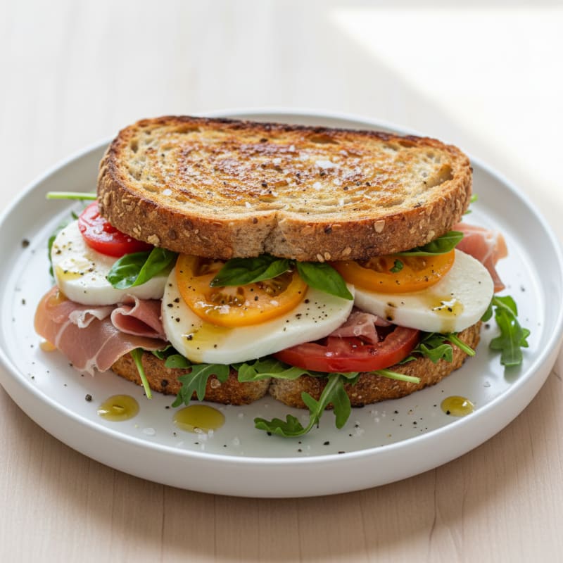Grilled Caprese Prosciutto Sandwich