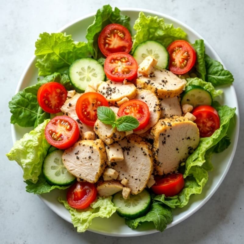 Chopped Turkey and Vegetable Salad with Lemon Vinaigrette