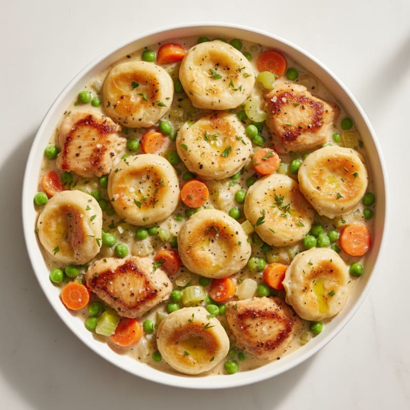 Creamy Chicken and Tender Herb Dumplings