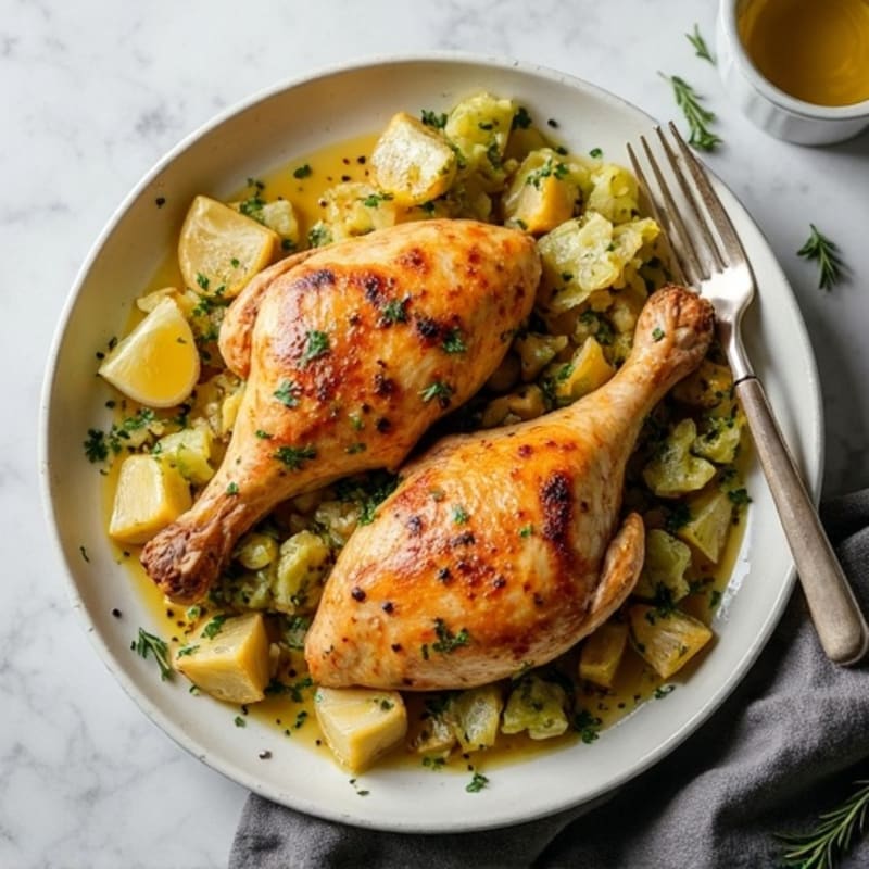 Sheet Pan Roasted Cabbage and Chicken with Herbs