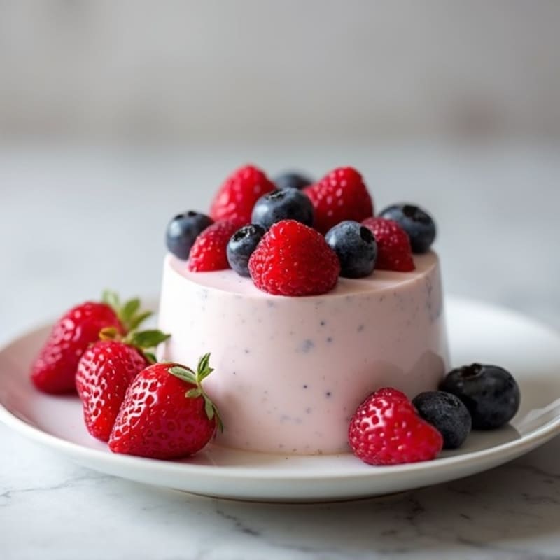 Silky Greek Yogurt Protein Pudding with Mixed Berries