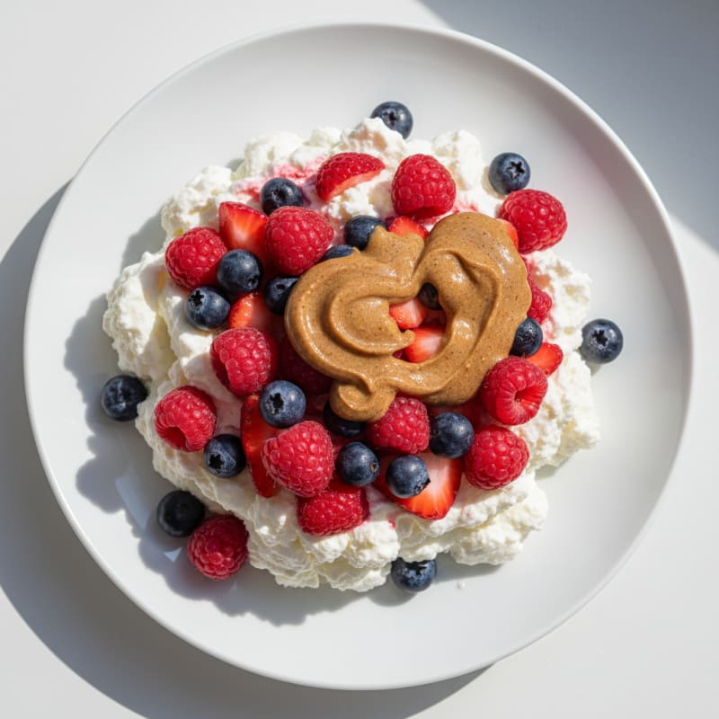 Silky Greek Yogurt Protein Mousse with Mixed Berries