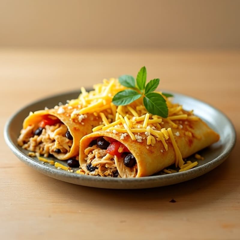 Salsa Verde Shredded Chicken Enchiladas