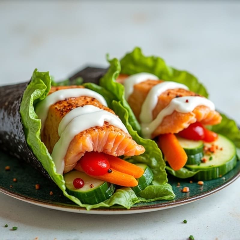 Fresh Salmon and Vegetable Nori Wraps