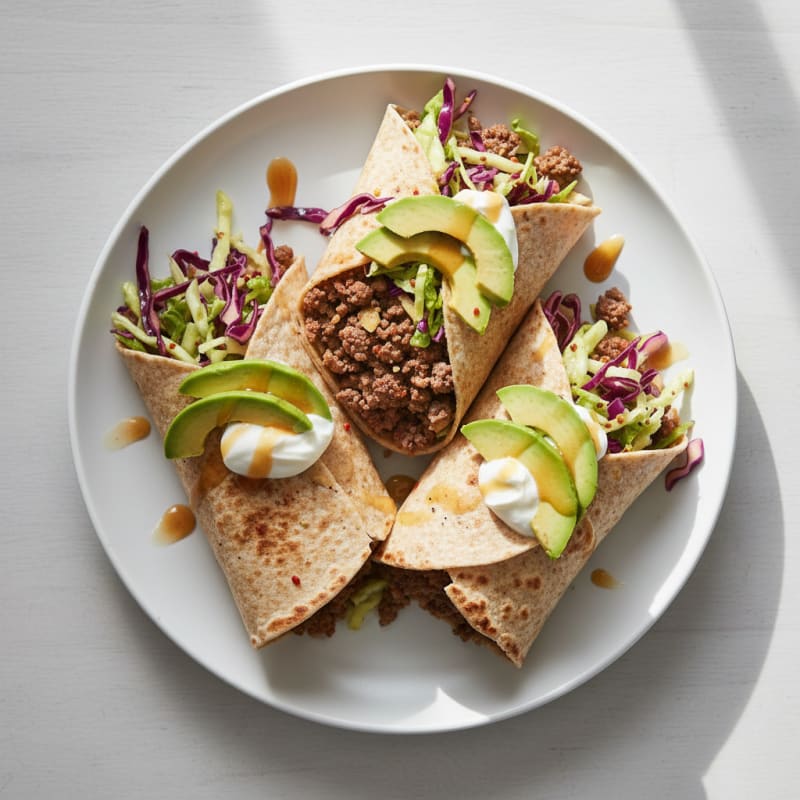 Tangy Beef and Slaw Wraps