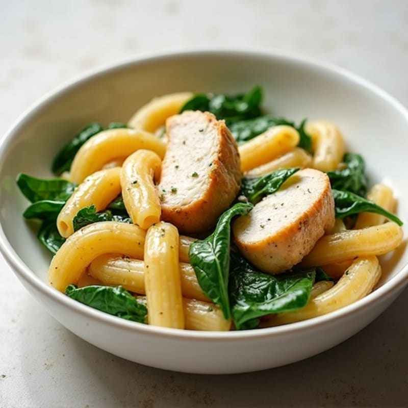Creamy Lemon Garlic Chicken Pasta with Spinach
