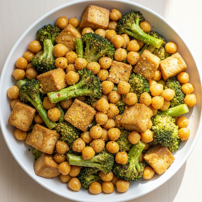 Roasted Vegetable and Chickpea Bowl