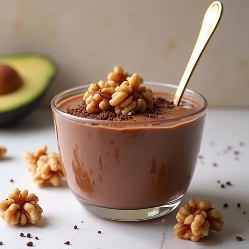Silky Chocolate Protein Pudding with Toasted Walnuts