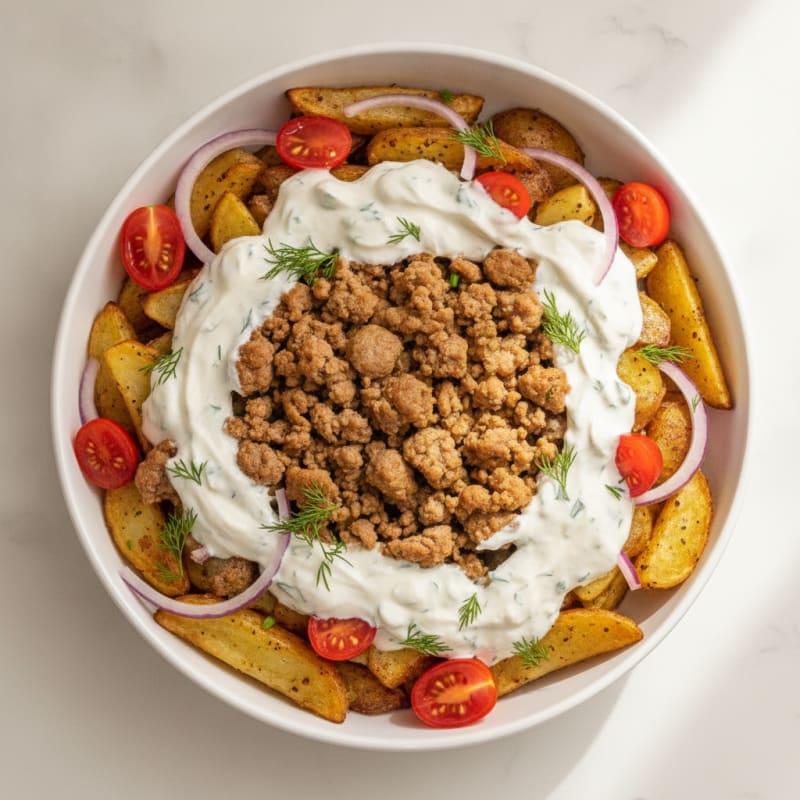 Lamb Gyro Bowl with Roasted Potatoes
