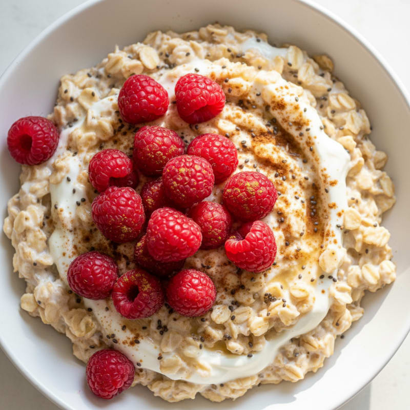 Creamy Vanilla Protein Overnight Oats