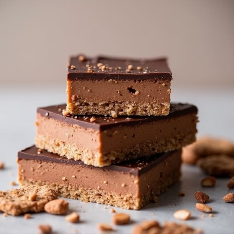 Chocolate Protein Cheesecake Bars