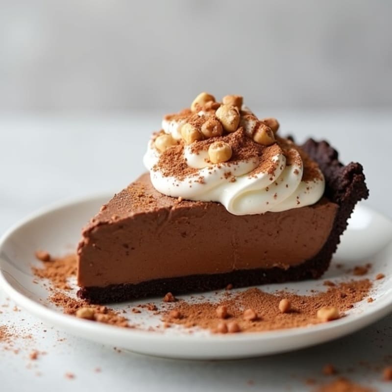 Creamy Protein Peanut Butter Chocolate Pie