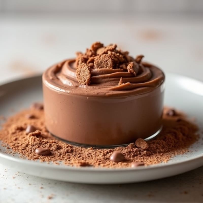 Silky Chocolate Protein Pudding with Almond Butter