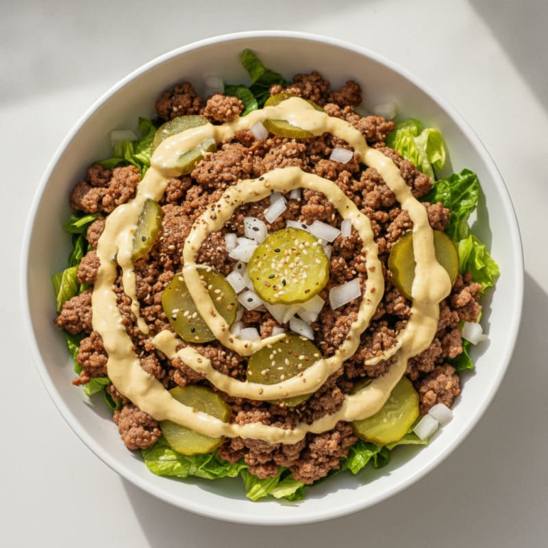 Protein-Packed Big Mac Bowl