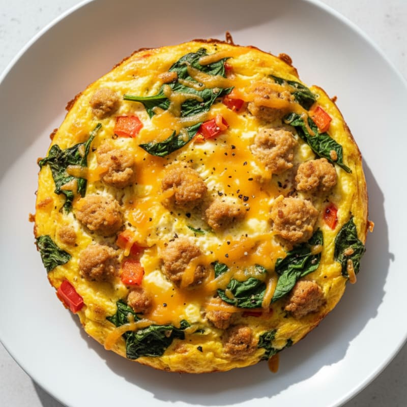 Golden Cheesy Baked Egg Casserole