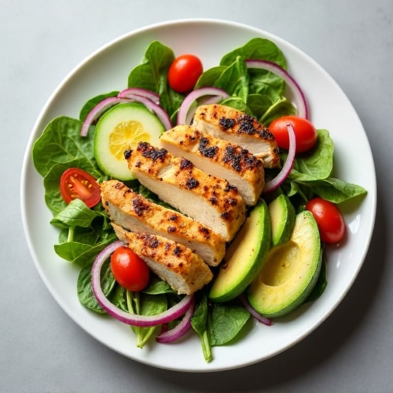 Grilled Chicken and Crisp Avocado Salad