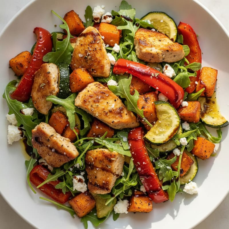 Roasted Vegetable and Feta Salad