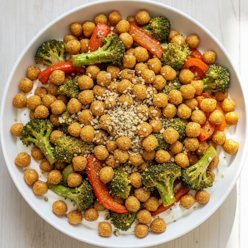 Roasted Vegetable and Chickpea Bowl
