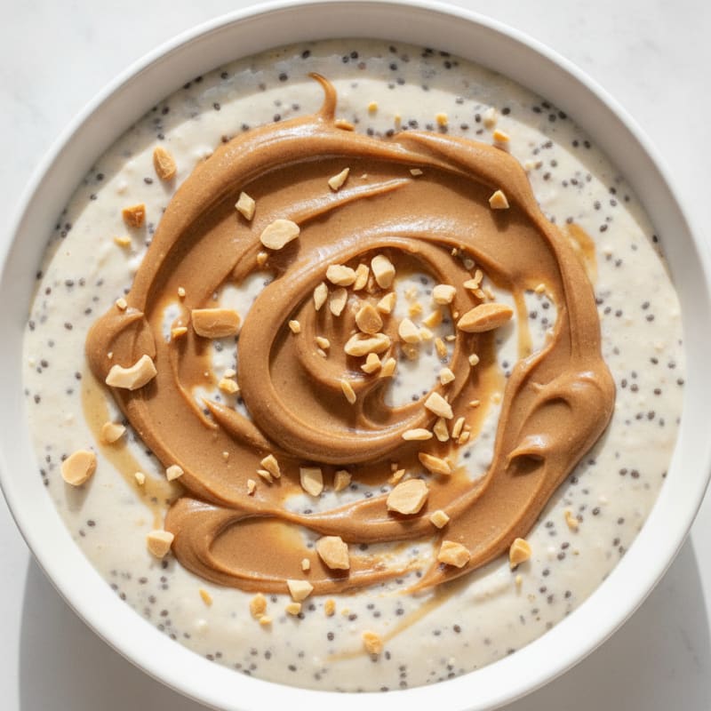 Creamy Vegan Protein Pudding with Chia and Almond Butter