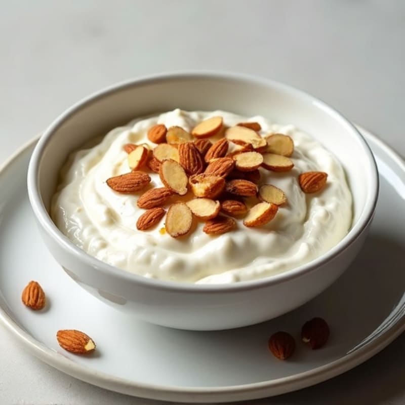 Creamy Greek Yogurt with Cardamom and Toasted Almonds