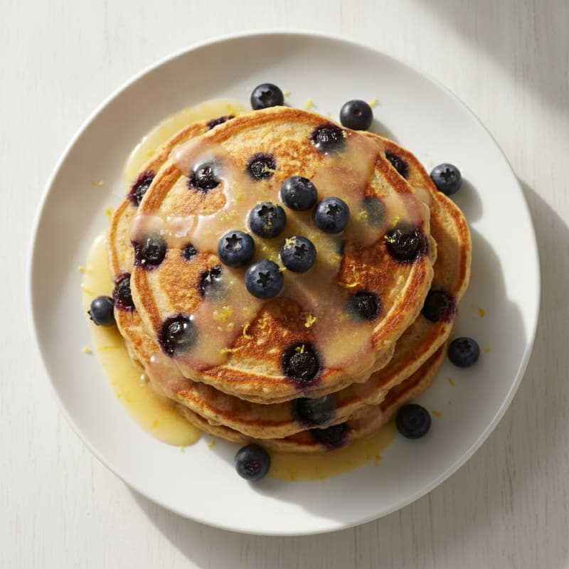 Blueberry Ricotta Pancakes with Lemon Zest