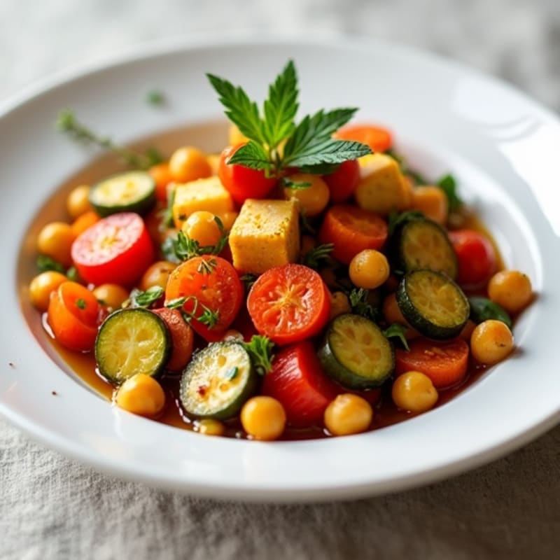 Tender Braised Vegetables with Garlic and Herbs